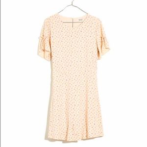 Madewell NWT retro floral blush viscose dress